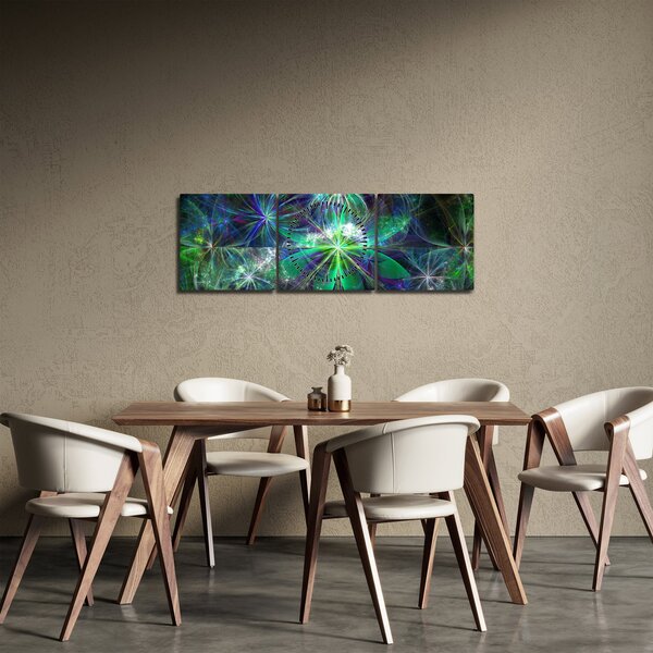 Slika - Abstraktne geometrijske oblike (sa satom) (90x30 cm)
