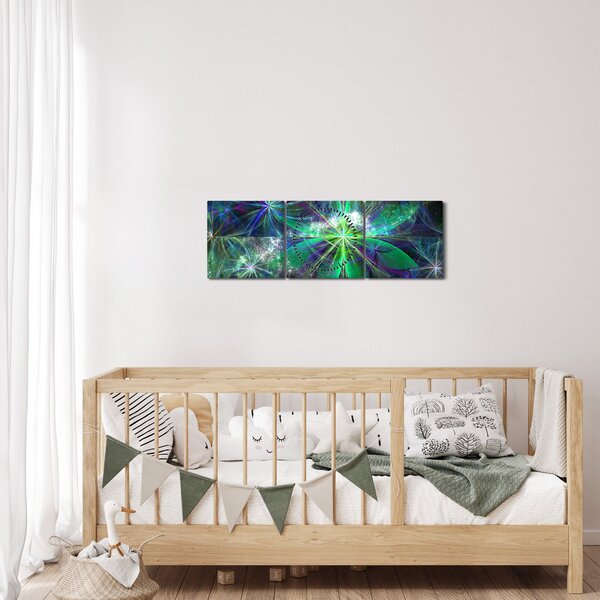 Slika - Abstraktne geometrijske oblike (sa satom) (90x30 cm)