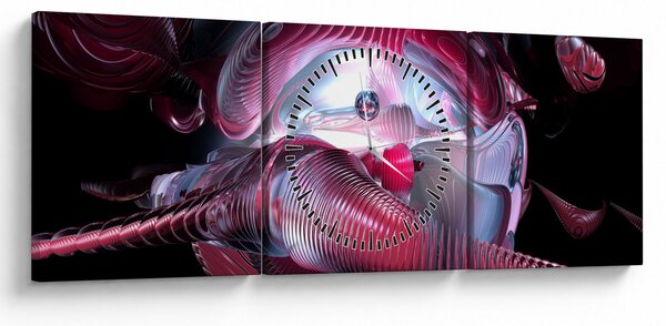 Slika - Abstrakcija, vesoljski črvi (sa satom) (90x30 cm)