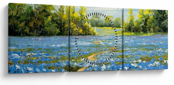 Slika - Pot na polju, oljna slika (sa satom) (90x30 cm)