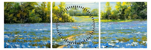 Slika - Pot na polju, oljna slika (sa satom) (90x30 cm)