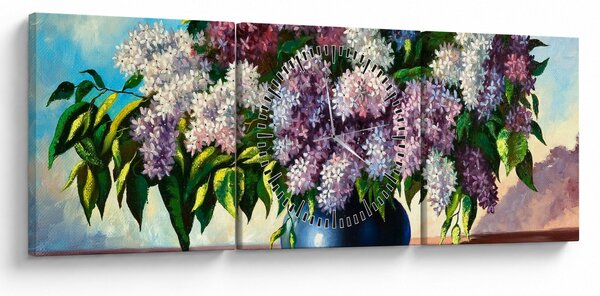 Slika - Šopek lila (sa satom) (90x30 cm)