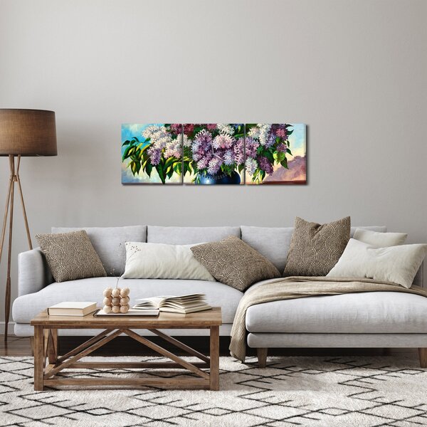 Slika - Šopek lila (sa satom) (90x30 cm)