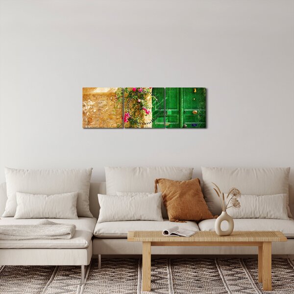 Slika starih vrat (sa satom) (90x30 cm)