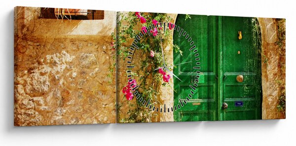 Slika starih vrat (sa satom) (90x30 cm)