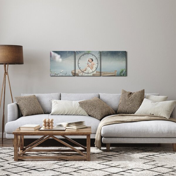Slika - Ženska na čolnu (sa satom) (90x30 cm)