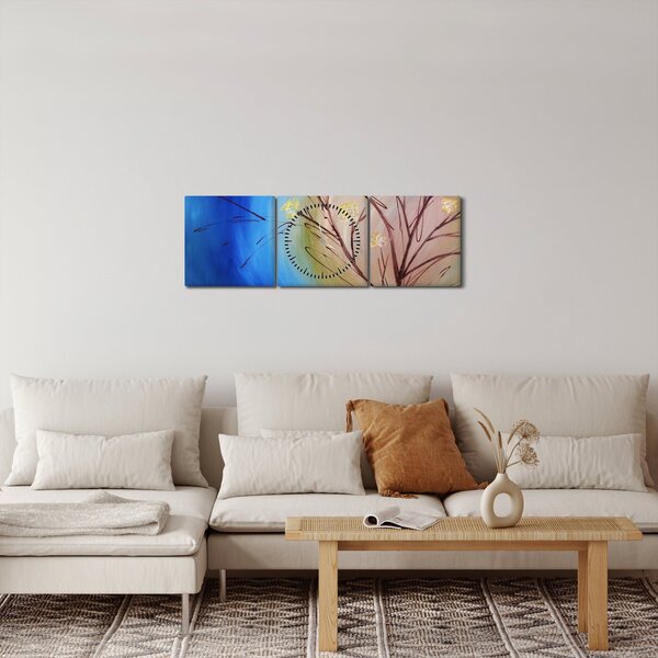 Slika - Drevo, ki pokriva sonce (sa satom) (90x30 cm)