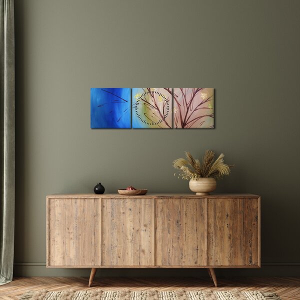 Slika - Drevo, ki pokriva sonce (sa satom) (90x30 cm)