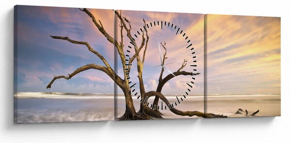 Slika drevesa v oceanu (sa satom) (90x30 cm)