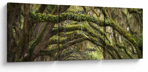 Slika - Oaks Avenue, Charleston, Južna Karolina, ZDA (sa satom) (90x30 cm)