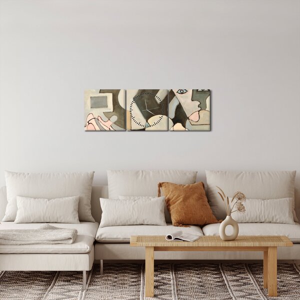 Slika - kubizem (sa satom) (90x30 cm)