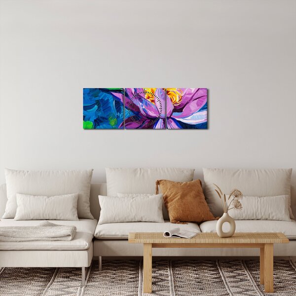 Podoba vodne lilije na vodi (sa satom) (90x30 cm)