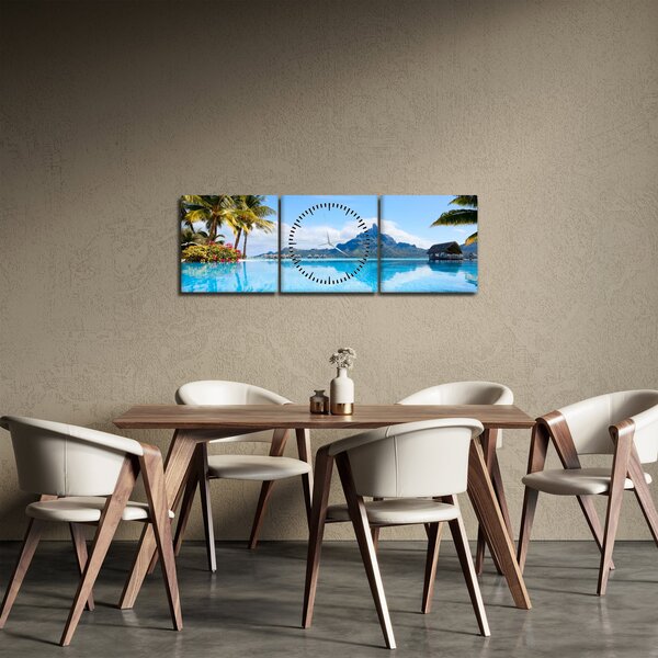 Slika - Bora-Bora, Francoska Polinezija (sa satom) (90x30 cm)
