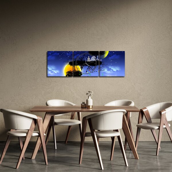 Slika - Odsev ravnovesja (sa satom) (90x30 cm)
