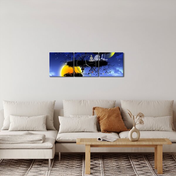 Slika - Odsev ravnovesja (sa satom) (90x30 cm)