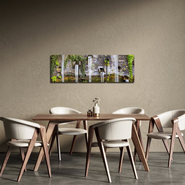 Slika - Kamniti zid, Hamburg, Nemčija (sa satom) (90x30 cm)