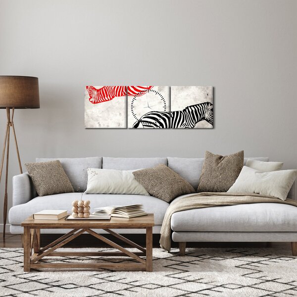 Slika - Zebre (sa satom) (90x30 cm)
