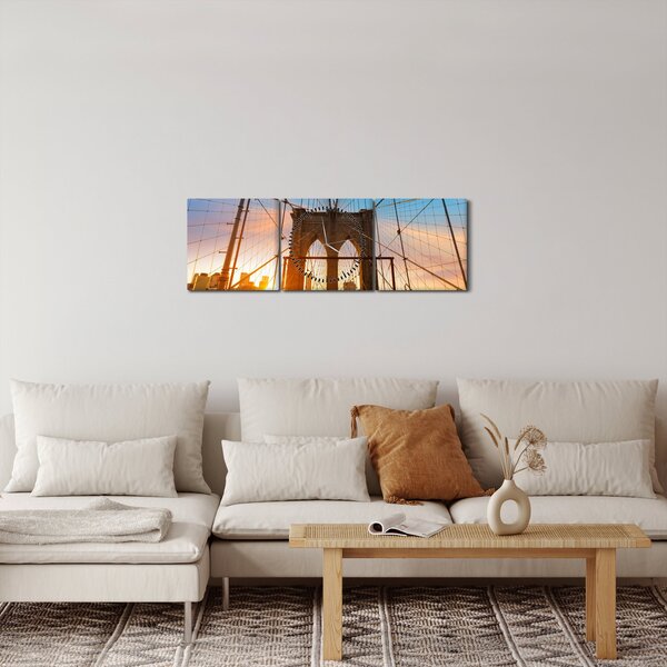 Slika - Brooklynski most, Manhattan, New York (sa satom) (90x30 cm)