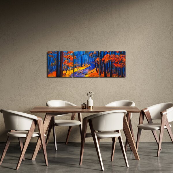 Slika jesenskega gozda (sa satom) (90x30 cm)