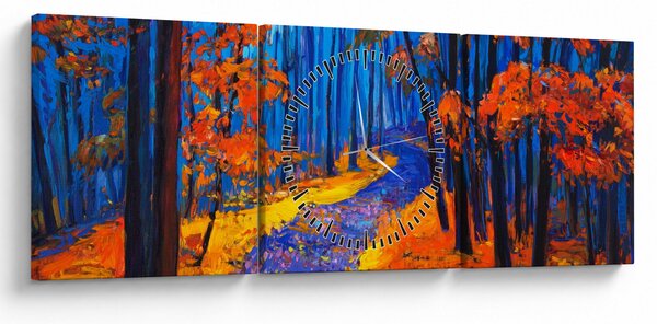 Slika jesenskega gozda (sa satom) (90x30 cm)