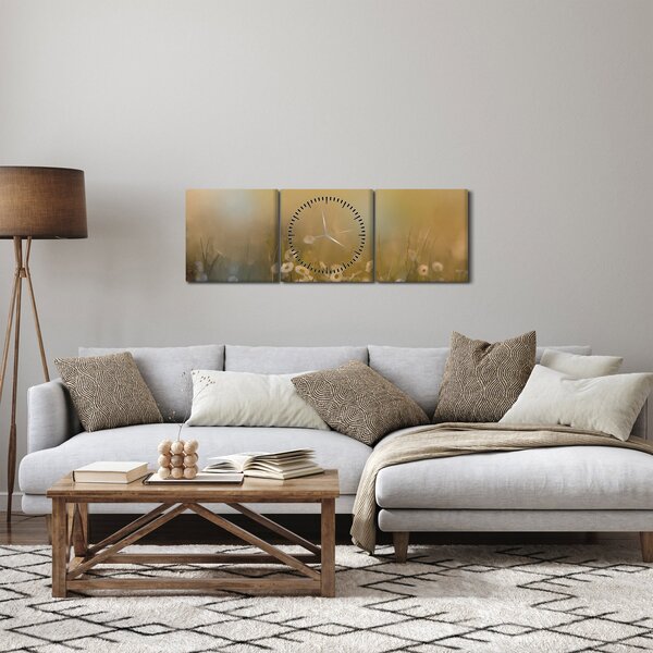 Slika - Oljna slika marjetic (sa satom) (90x30 cm)