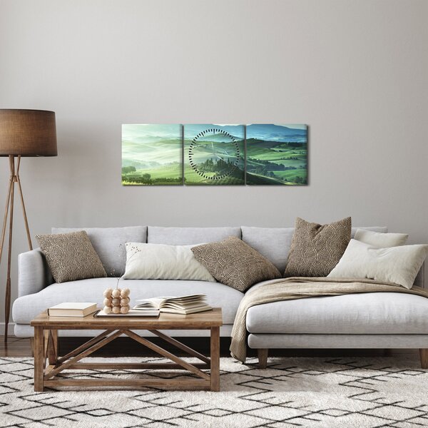 Slika - Toskana, Italija (sa satom) (90x30 cm)