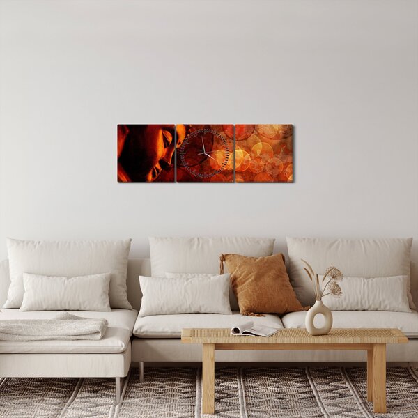 Slika - Buda v rdečih tonih (sa satom) (90x30 cm)
