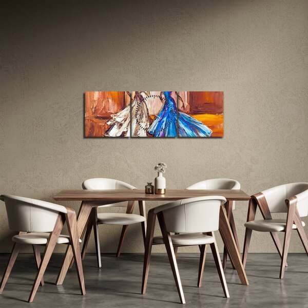 Slika - Plesalka, oljna slika (sa satom) (90x30 cm)