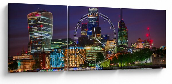 Slika - Večerni London (sa satom) (90x30 cm)
