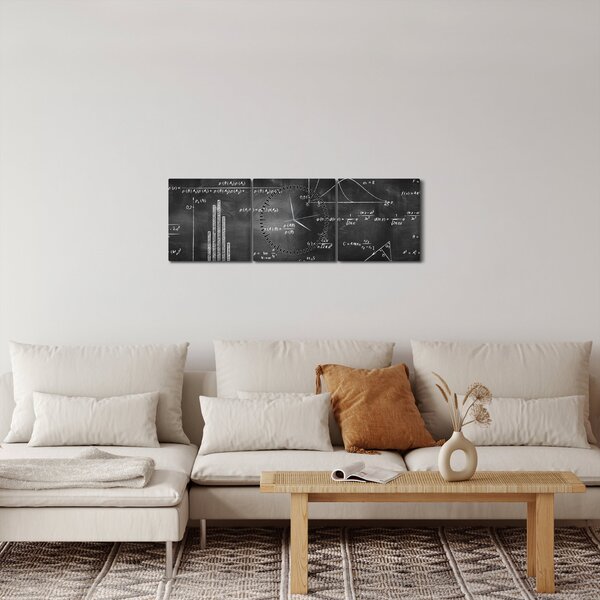 Slika - Ljubezen do številk (sa satom) (90x30 cm)