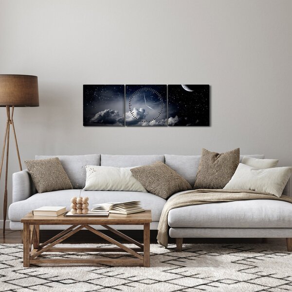 Slika - Zvezdnato nebo (sa satom) (90x30 cm)