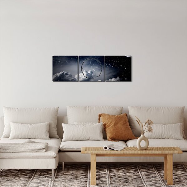 Slika - Zvezdnato nebo (sa satom) (90x30 cm)