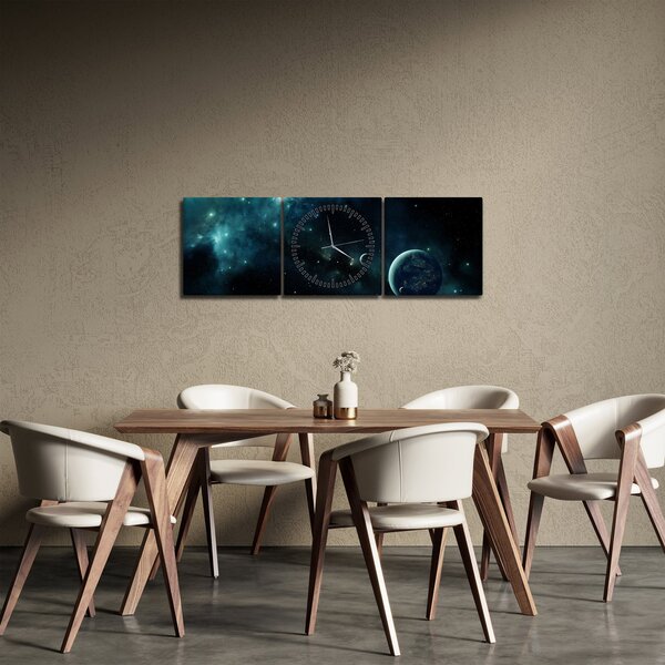 Slika - Življenje v vesolju (sa satom) (90x30 cm)