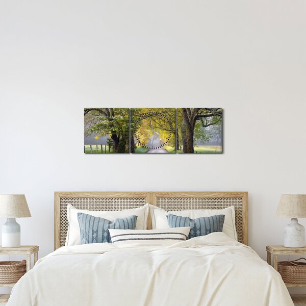 Slika - Smoky Mountains, Gatlinburg, ZDA (sa satom) (90x30 cm)