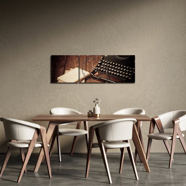 Slika pisalnega stroja (sa satom) (90x30 cm)