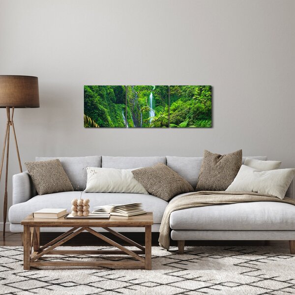 Slika - Slapovi Madakaripura, Vzhodna Java, Indonezija (sa satom) (90x30 cm)