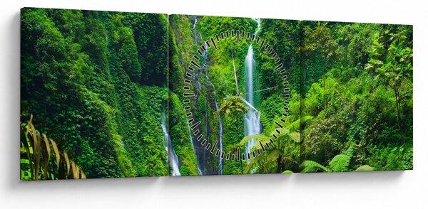 Slika - Slapovi Madakaripura, Vzhodna Java, Indonezija (sa satom) (90x30 cm)
