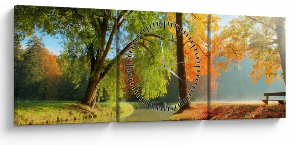 Slika - Mirna jesenska pokrajina (sa satom) (90x30 cm)