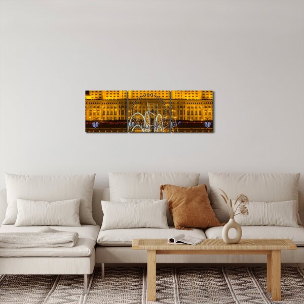 Slika - Palača parlamenta, Bukarešta Romunija (sa satom) (90x30 cm)