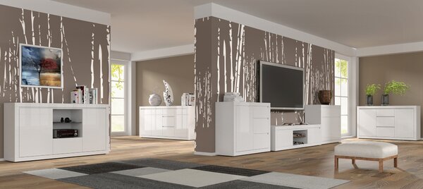 Komoda Belic 4 (bijela sjajna)