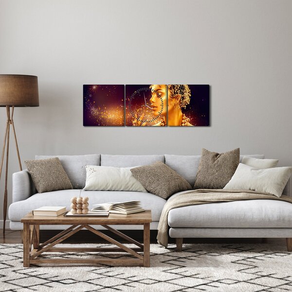 Slika - Zlata kraljica (sa satom) (90x30 cm)
