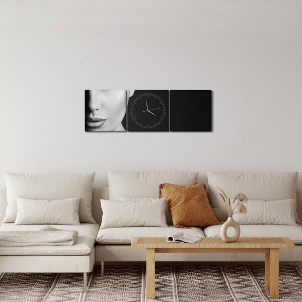 Slika - Črno-beli portret ženske s klobukom (sa satom) (90x30 cm)