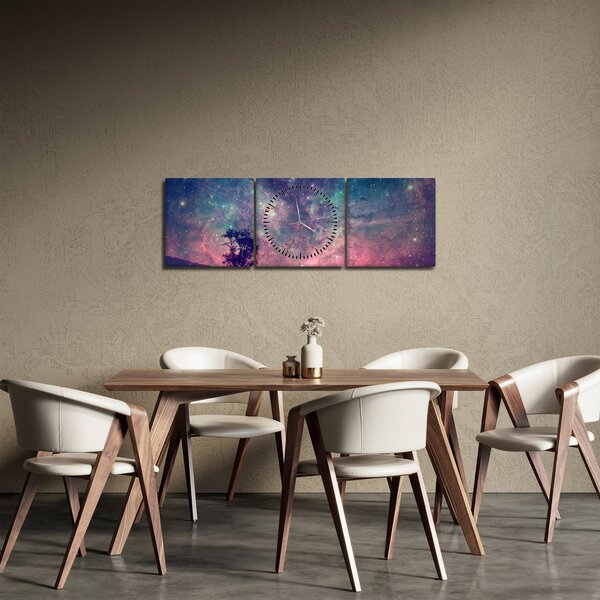 Slika - Nezemeljsko nočno nebo (sa satom) (90x30 cm)