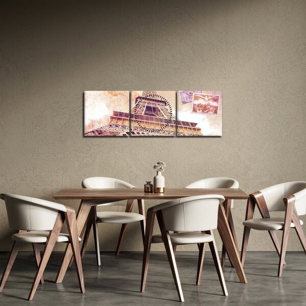 Slika - Pogled iz Pariza (sa satom) (90x30 cm)