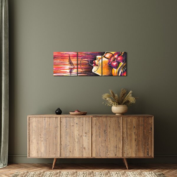 Slika - Spomini na poletje (sa satom) (90x30 cm)