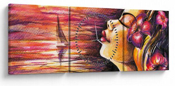 Slika - Spomini na poletje (sa satom) (90x30 cm)