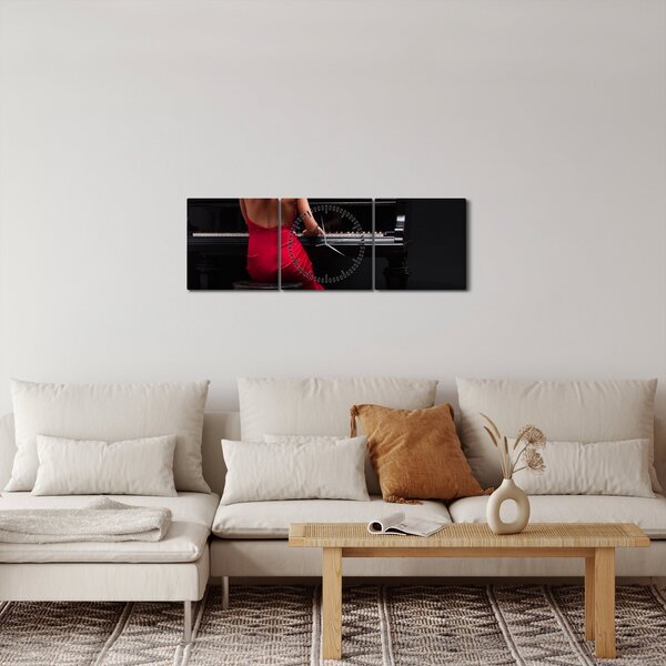 Slika ženske, ki igra klavir (sa satom) (90x30 cm)
