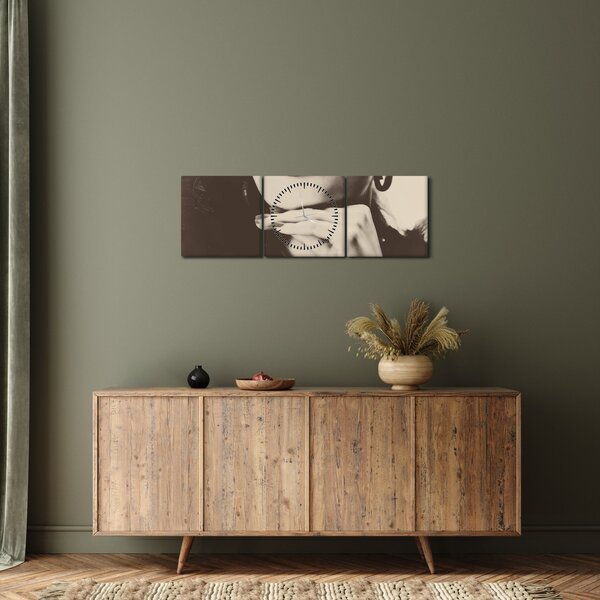 Slika - Vintage fotografija ženske (sa satom) (90x30 cm)