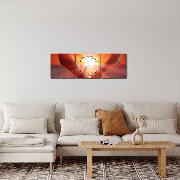 Slika - Sonce v srcu (sa satom) (90x30 cm)