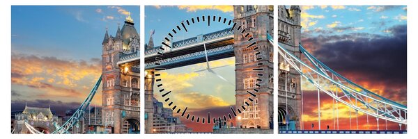 Slika - Tower Bridge, London, Anglija (sa satom) (90x30 cm)